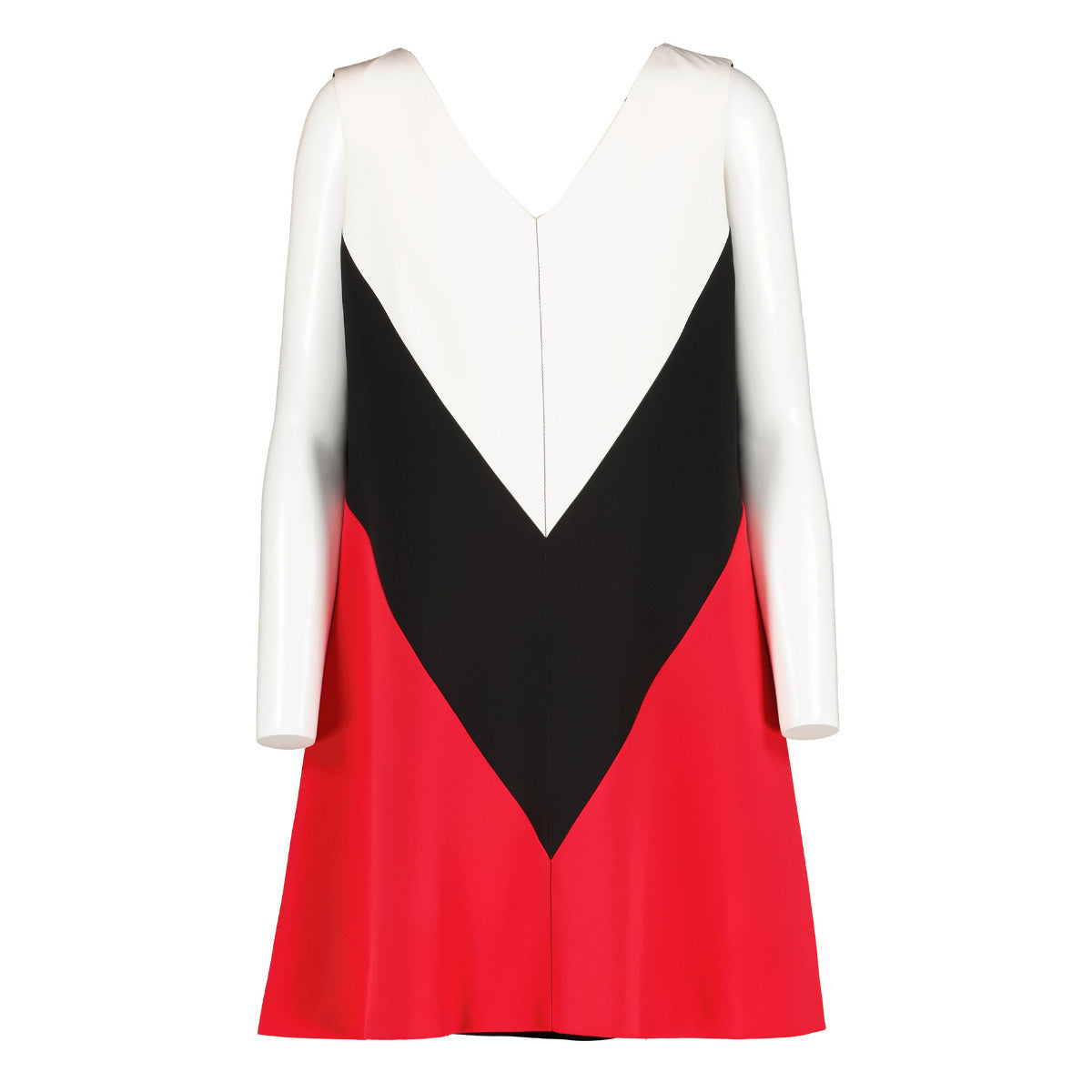 Louis Vuitton 2018 Colourblock White/Black/Red Dress - Size FR40