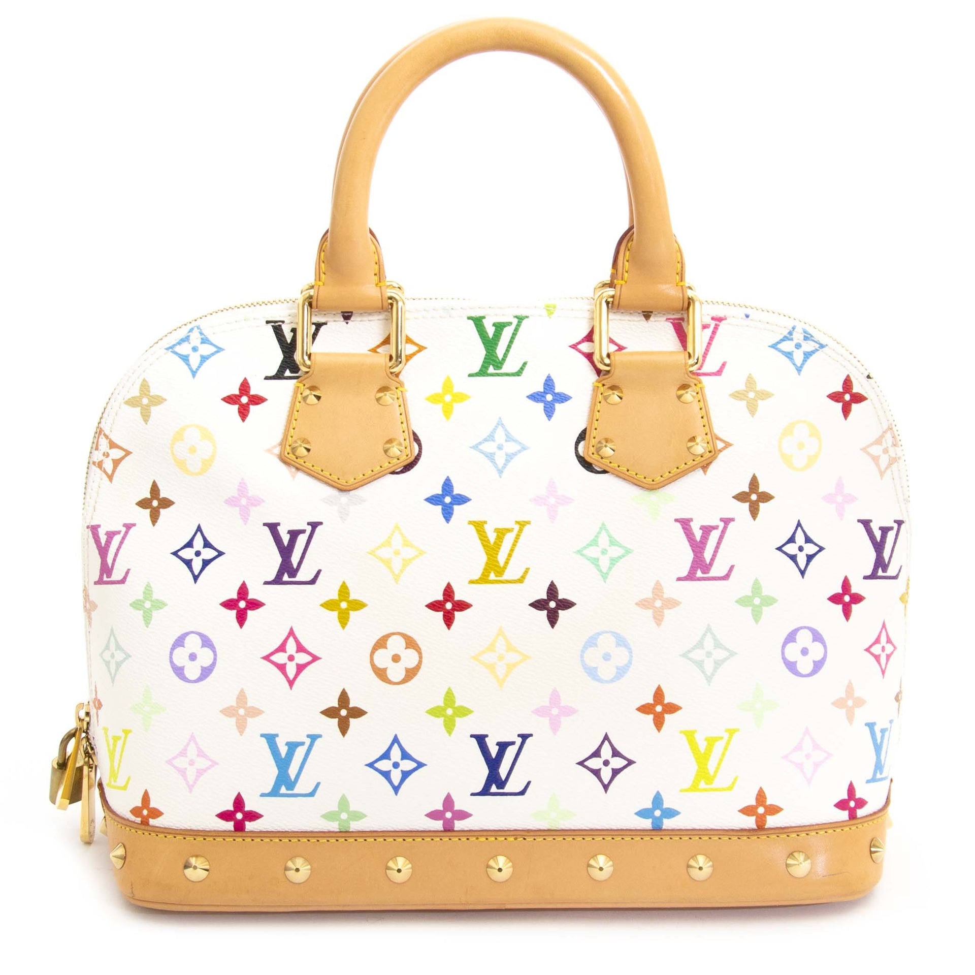 Louis Vuitton Murakami Multicolore Monogram White Alma now for sale at labellov vintage fashion webshop belgium