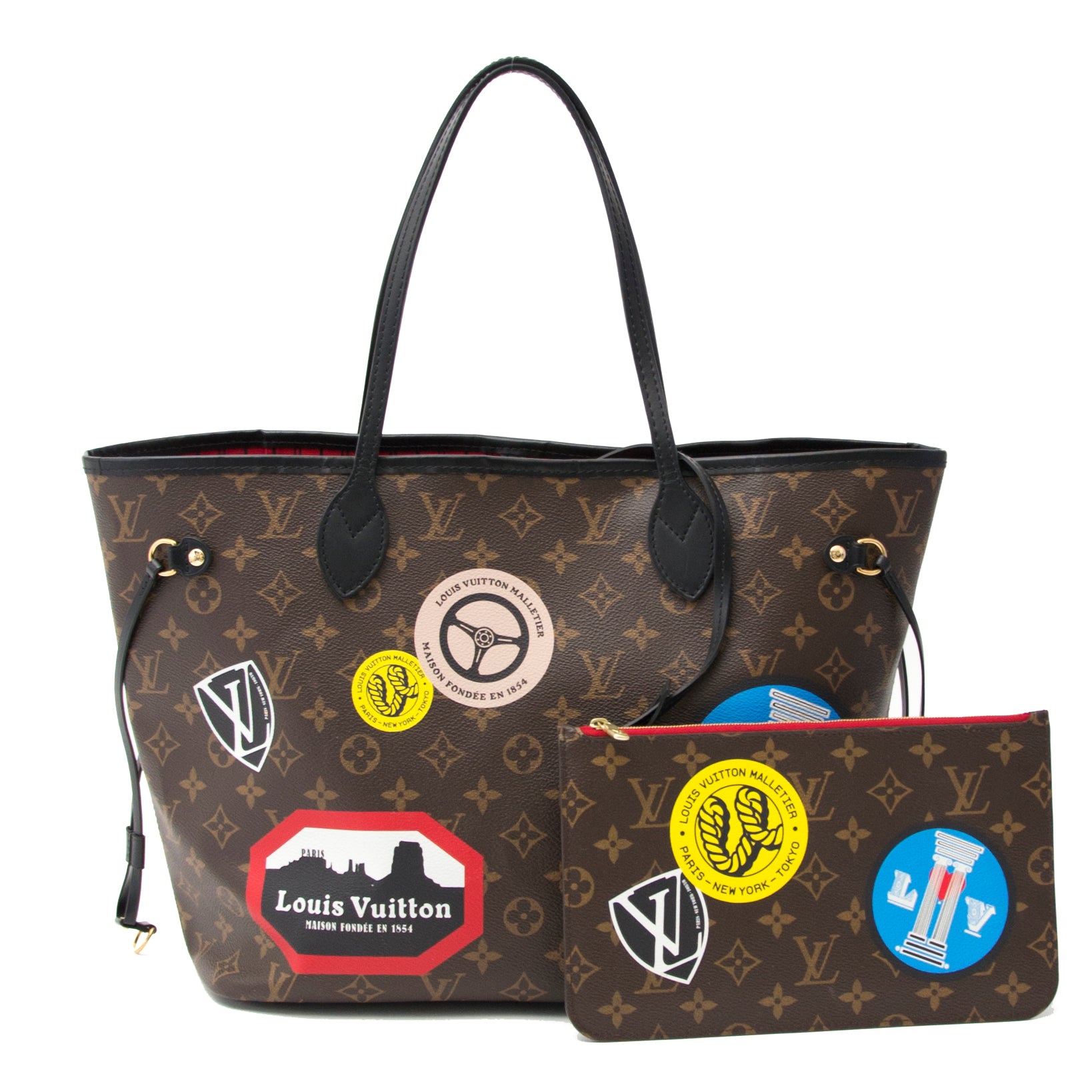 Louis Vuitton Neverfull World City Tour MM for the best price available online at Labellov