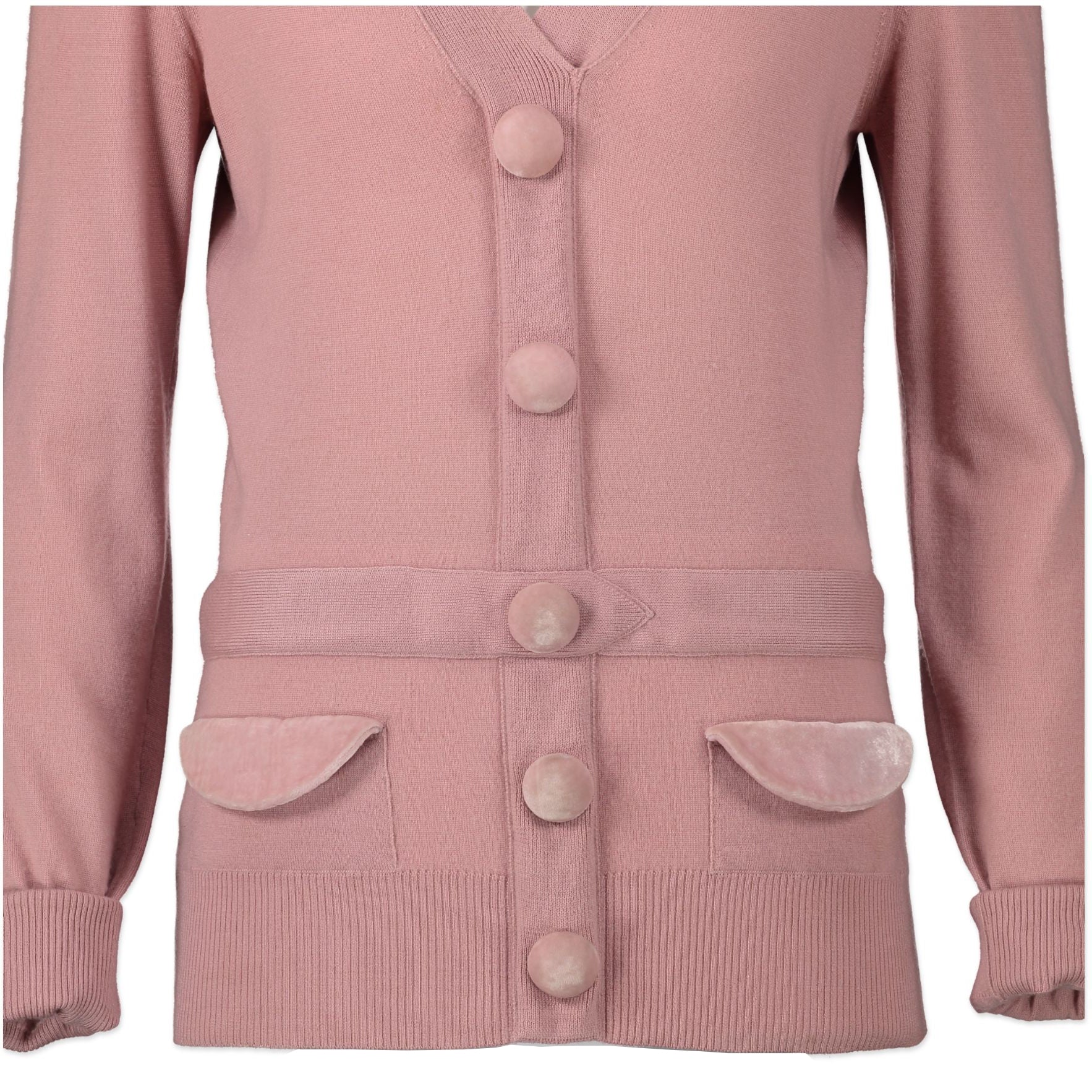 Louis Vuitton Pink Cashmere Knit Cardigan Jumper - L