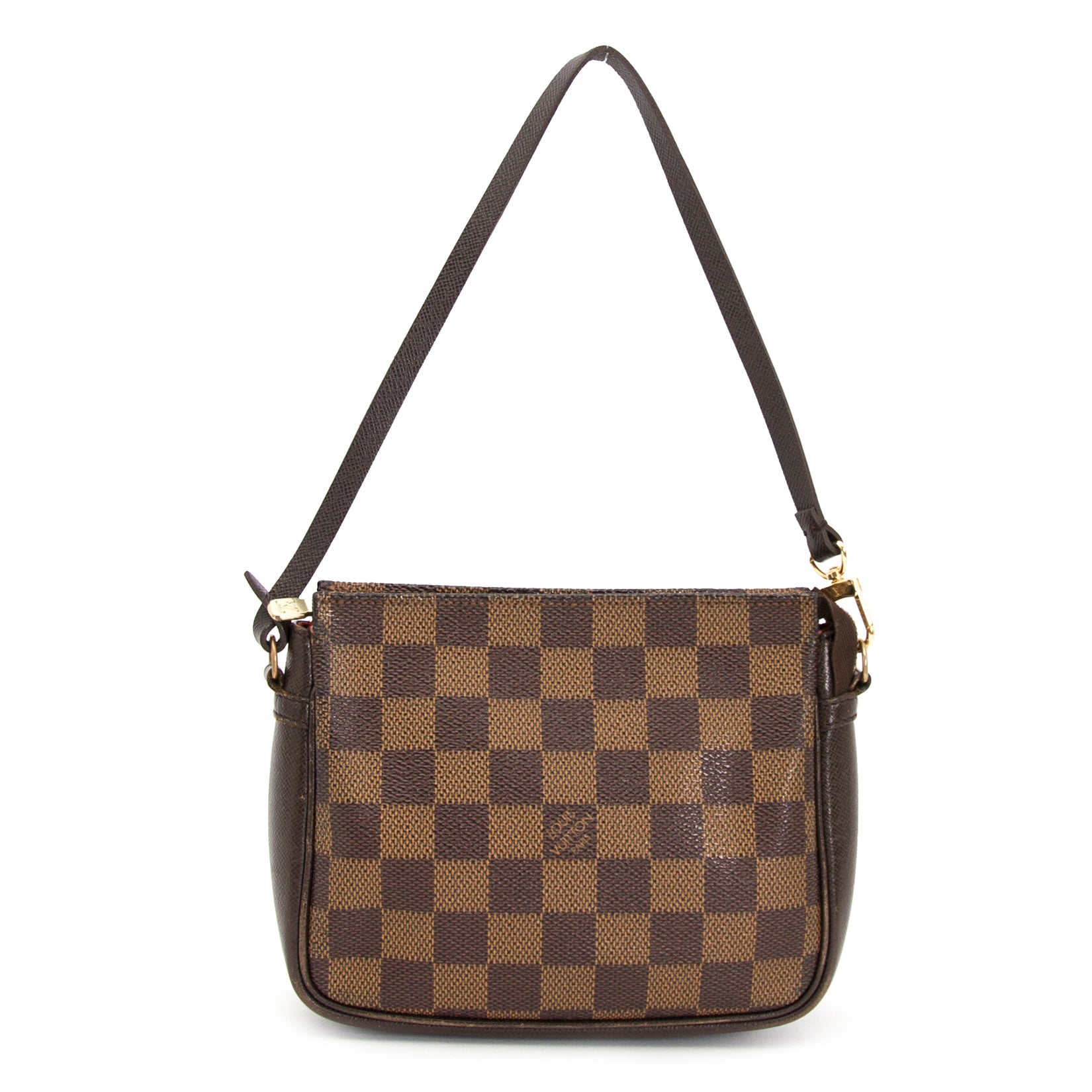 koop nu veilig online jouw tweedehands Louis Vuitton Damier Ebene Trousse Pochette op labellov.com