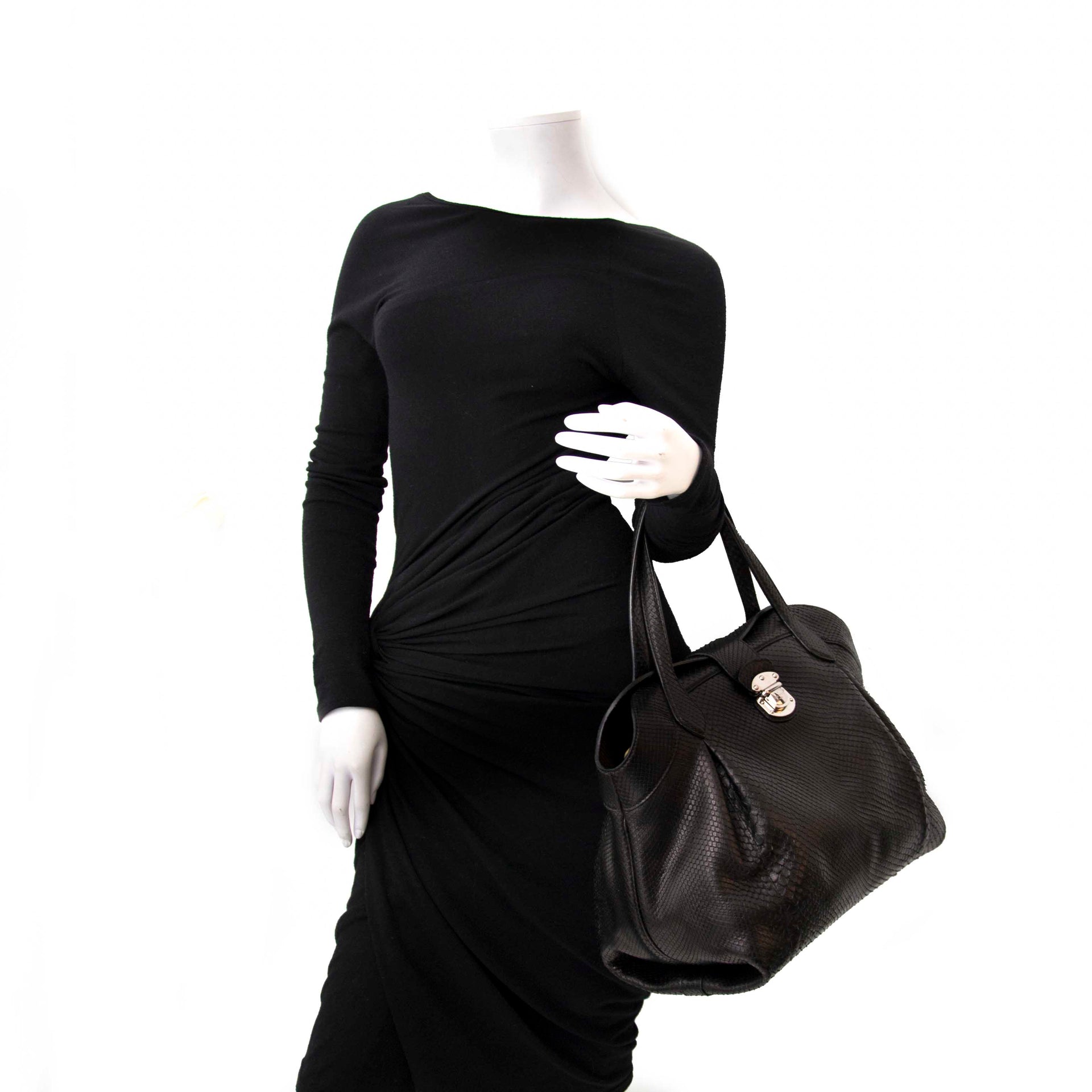 Second Hand Designer Moden, Taschen Louis Vuitton Limited Python Top Handle Bag
