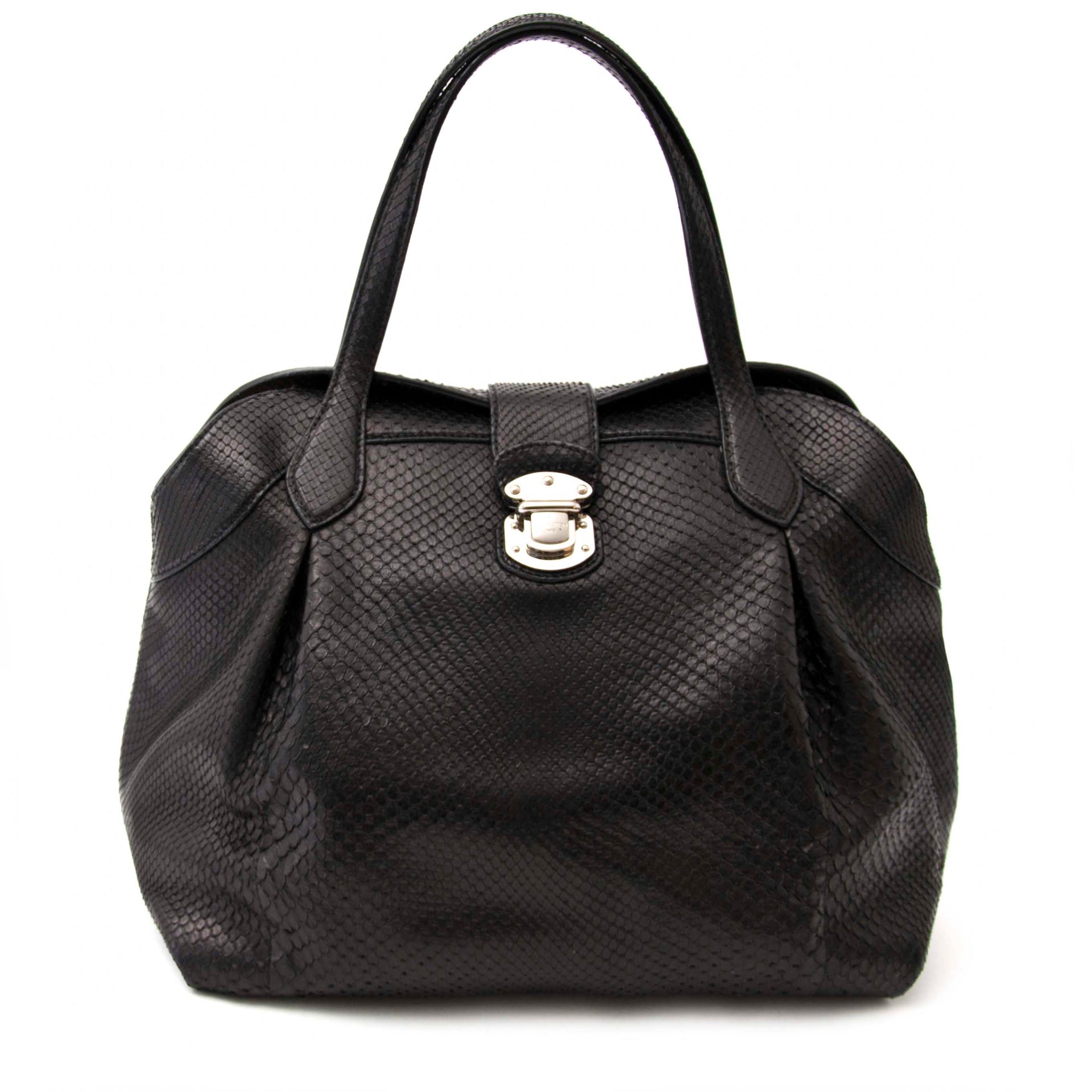 acheter en ligne pour le meilleur Louis Vuitton Limited Python Top Handle Bag