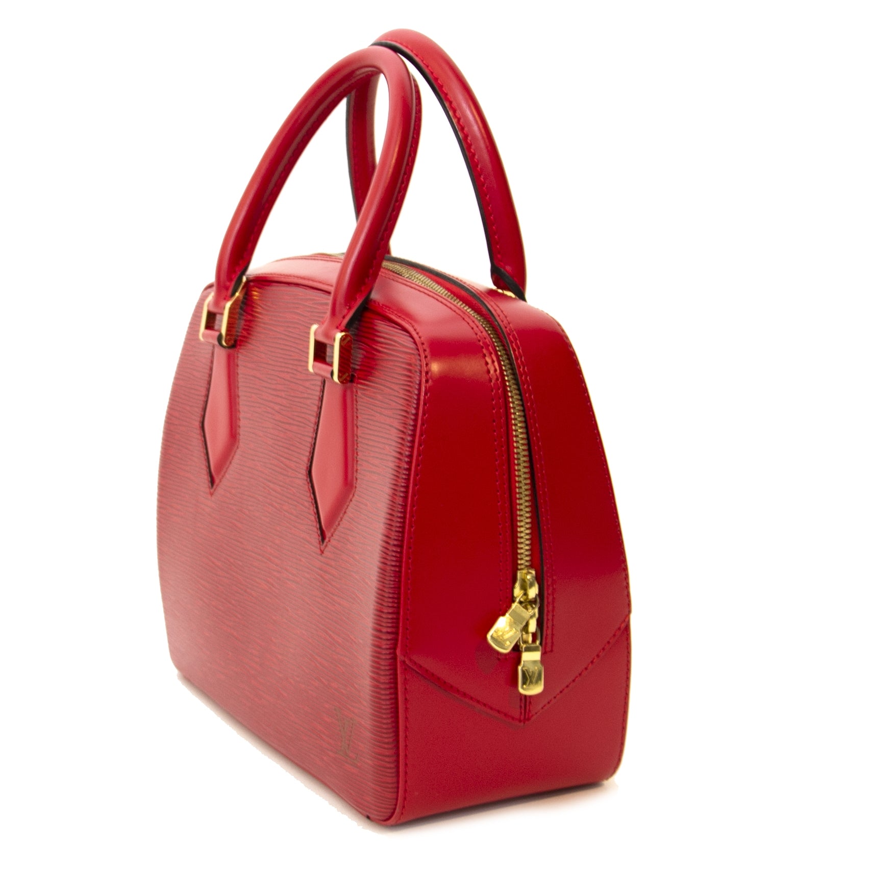 skip the waitinglist Louis Vuitton Red Epi Sablon Top Handle Bag