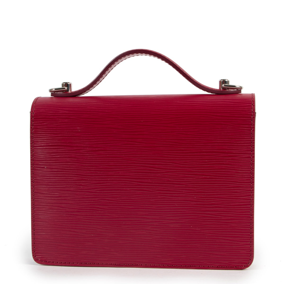 Original Louis Vuitton Fuchsia Epi Leather Monceau Shoulder Bagin very good condition now for sale on Labellov vintage site