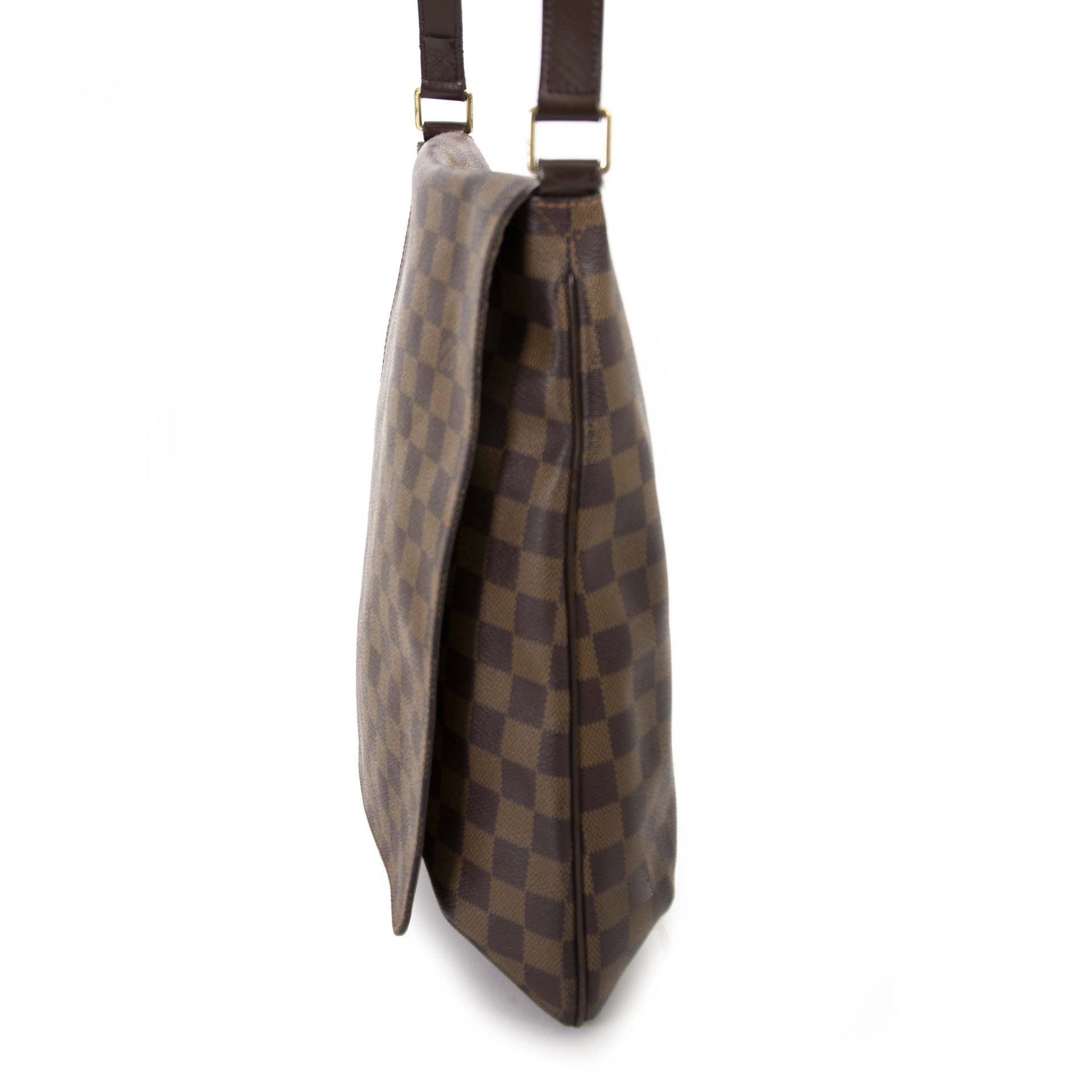 louis vuitton damier ebene salsa musette bag now for sale at labellov vintage fashion webshop belgium