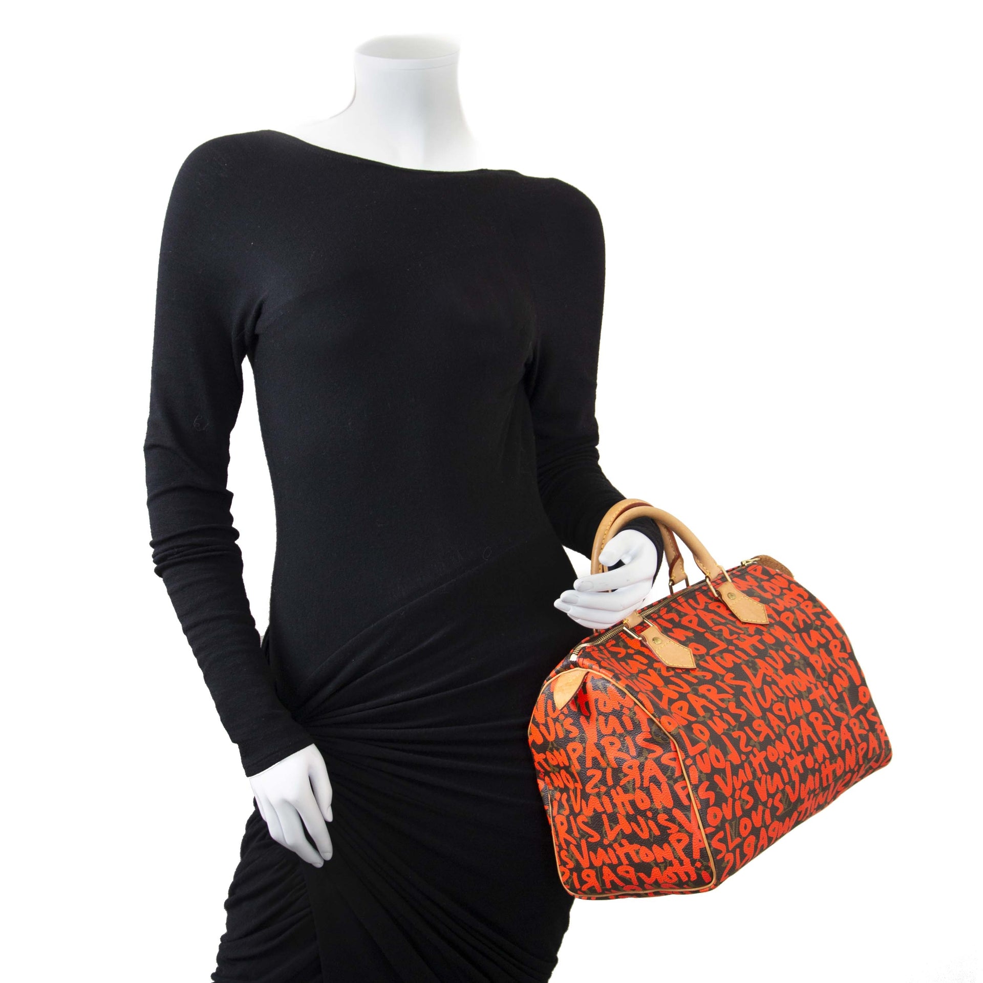 Louis Vuitton Graffiti Speedy 30 now for sale at labellov vintage fashion webshop Belgium Stephen Sprouse Limited Edition