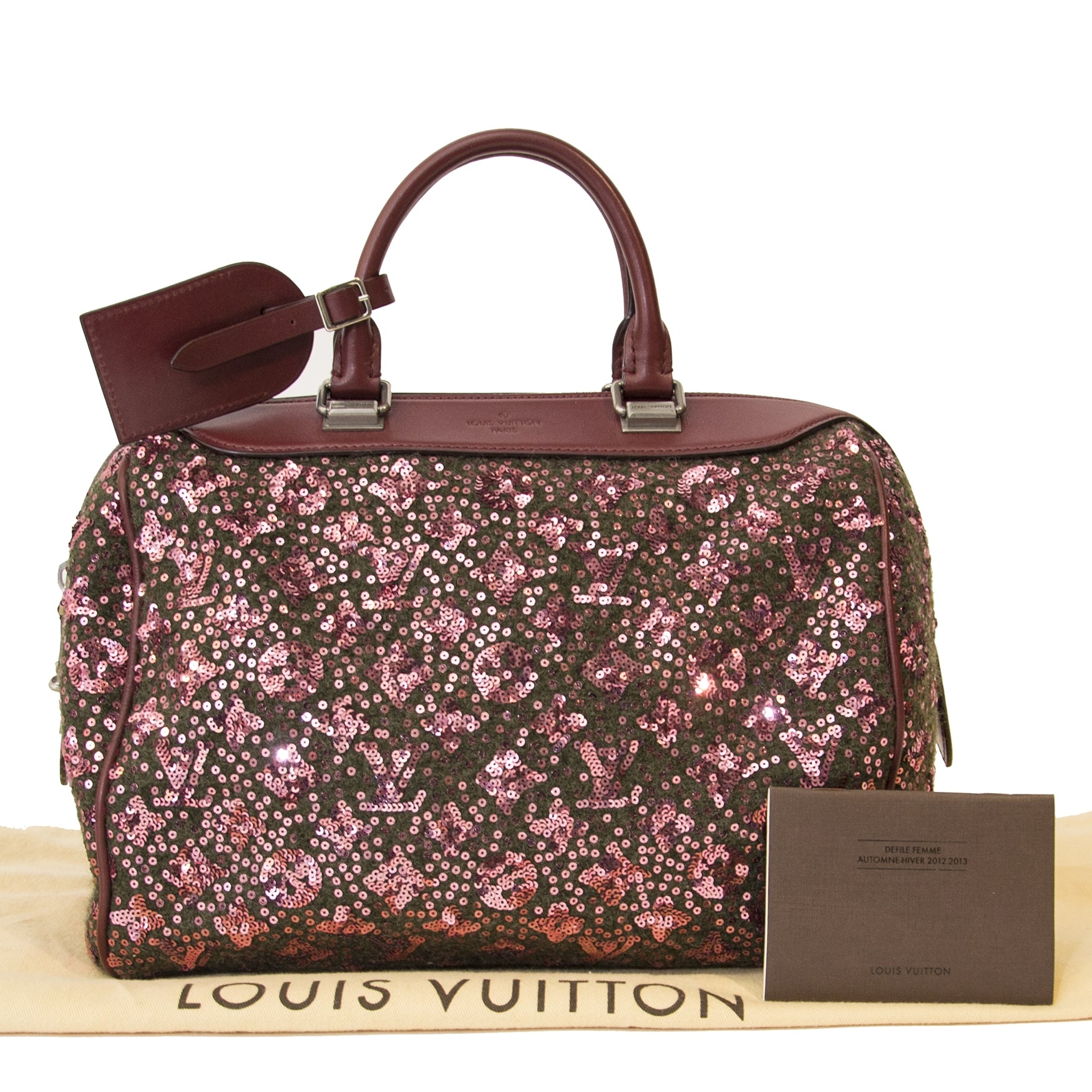 Sac Speedy Louis Vuitton Sunshine Express bordeaux en édition limitée