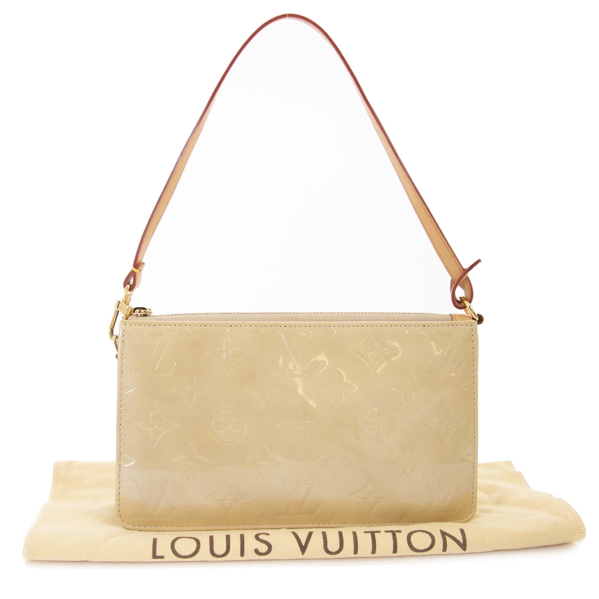 Louis Vuitton Beige Monogram Vernis Lexington Pochette Bag te koop