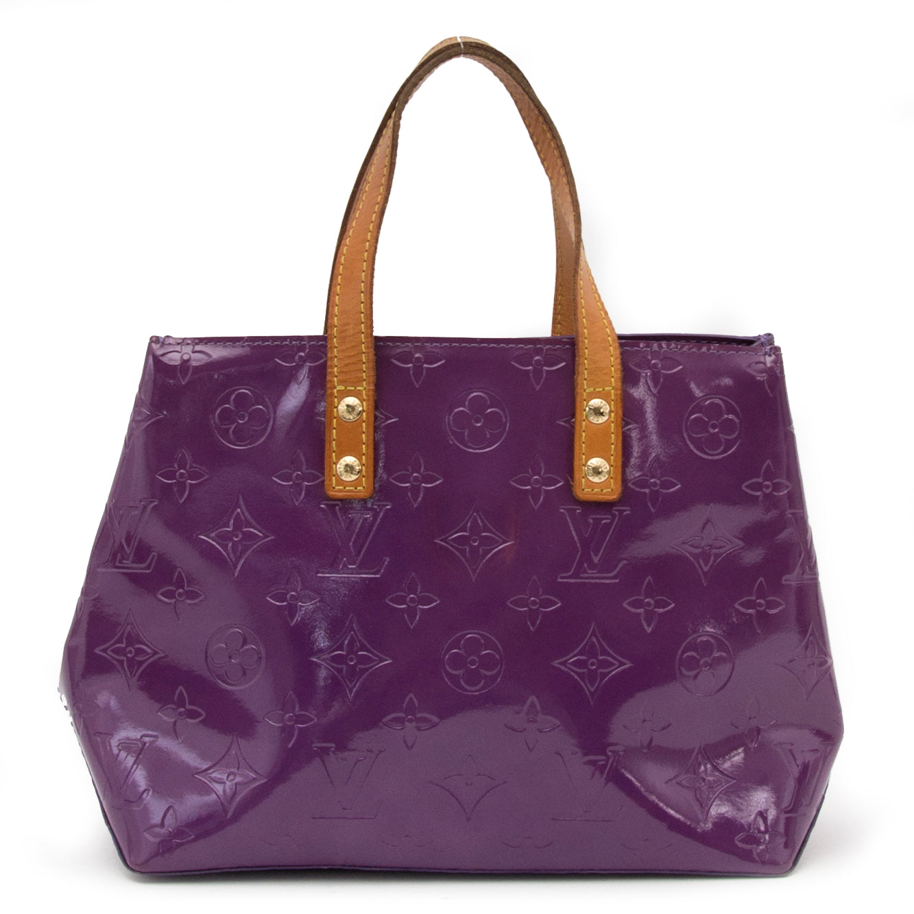 koop veilig online jouw tweedehands Louis Vuitton Vernis Reade PM Violette Top Handle Bag