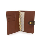 Buy Louis Vuitton Small Ring Agenda Cover Monogram Chocolate Brown at the right price at LabelLOV vintage webshop. Luxe, vintage, fashion. Safe and secure online shopping. Antwerp, Belgium.