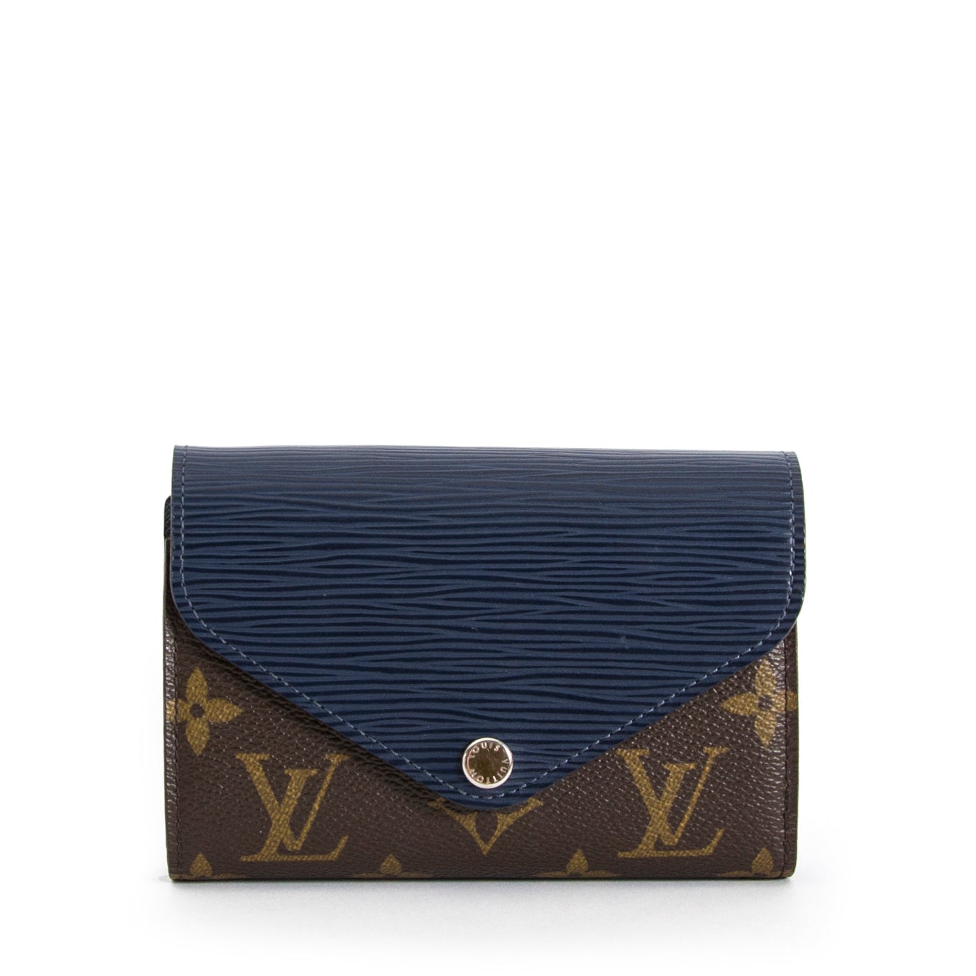 Buy your authentic Louis Vuitton Blue Epi Victorine Compact Wallet