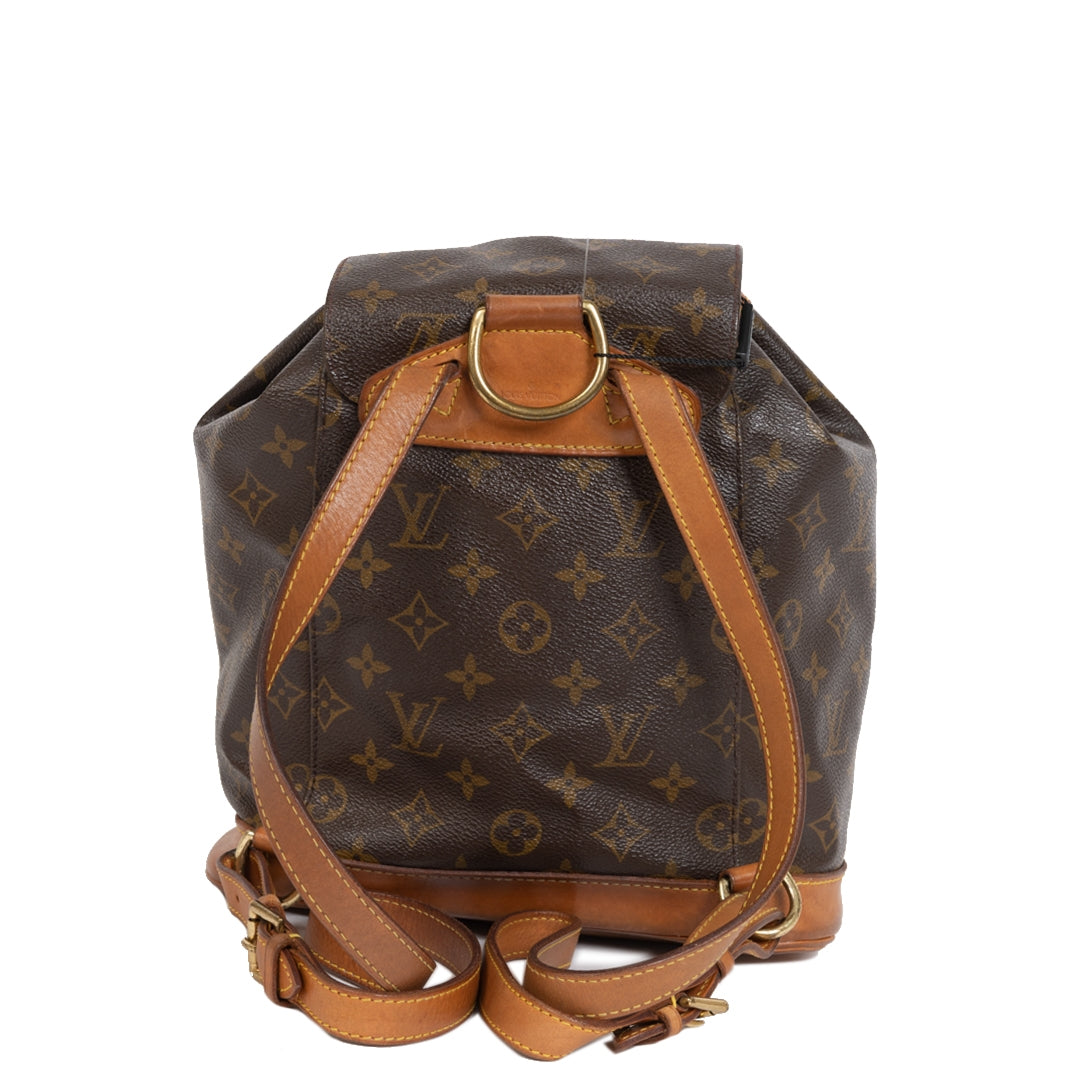 Authentieke Tweedehands Louis Vuitton Mini Montsouris Monogram Canvas Backpack juiste prijs veilig online shoppen luxe merken webshop winkelen Antwerpen België mode fashion