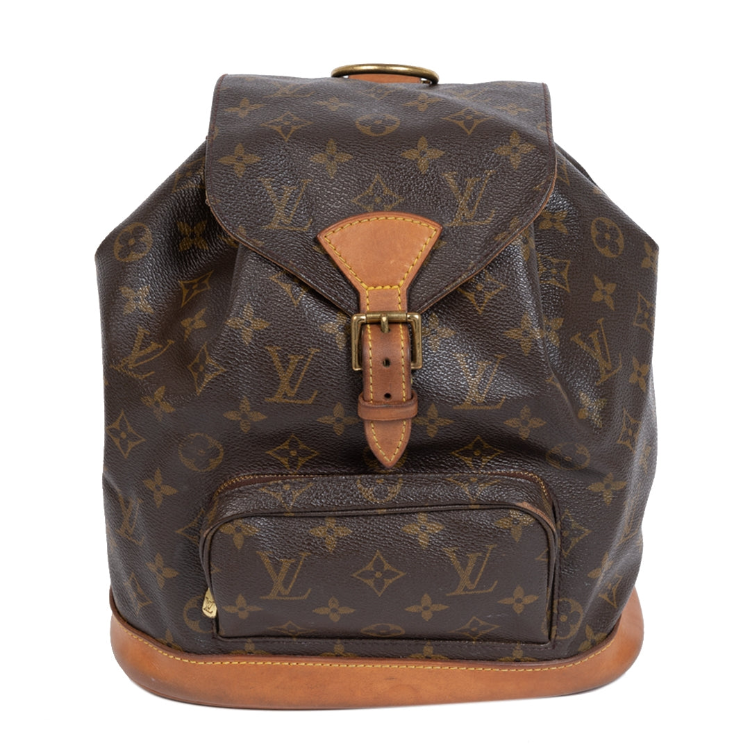Authentieke Tweedehands Louis Vuitton Mini Montsouris Monogram Canvas Backpack juiste prijs veilig online shoppen luxe merken webshop winkelen Antwerpen België mode fashion