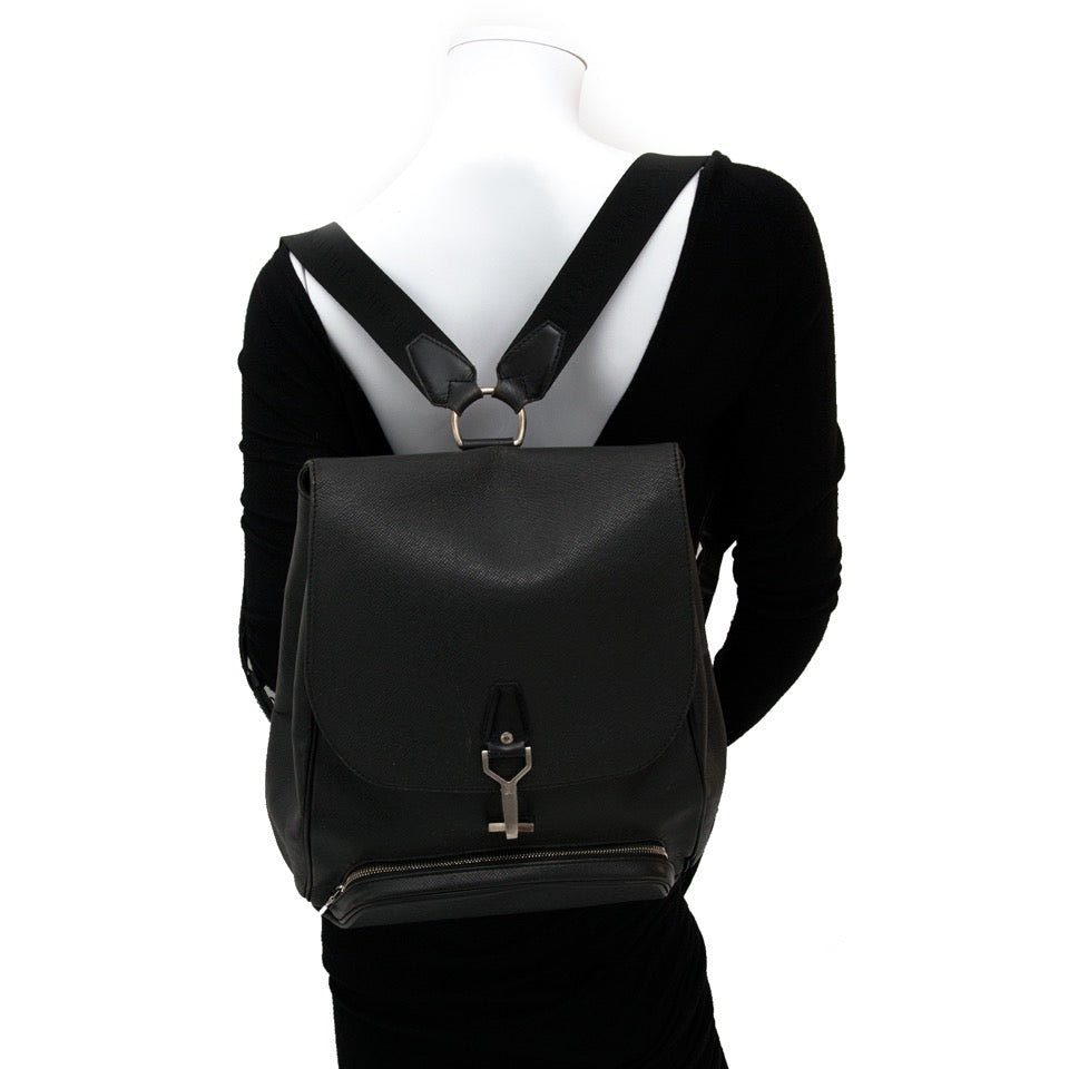 Acheter secure en ligne des sacs à dos Louis Vuitton Black Backpack en cuir