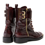 koop veilig online aan de beste prijs Louis Vuitton Bordeaux Calf Leather Diplomacy Ranger Boots - Size 38,5