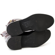 koop veilig online aan de beste prijs Louis Vuitton Bordeaux Calf Leather Diplomacy Ranger Boots - Size 38,5