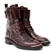 acheter en ligne pour le meilleur prix Louis Vuitton Bordeaux Calf Leather Diplomacy Ranger Boots - Size 38,5