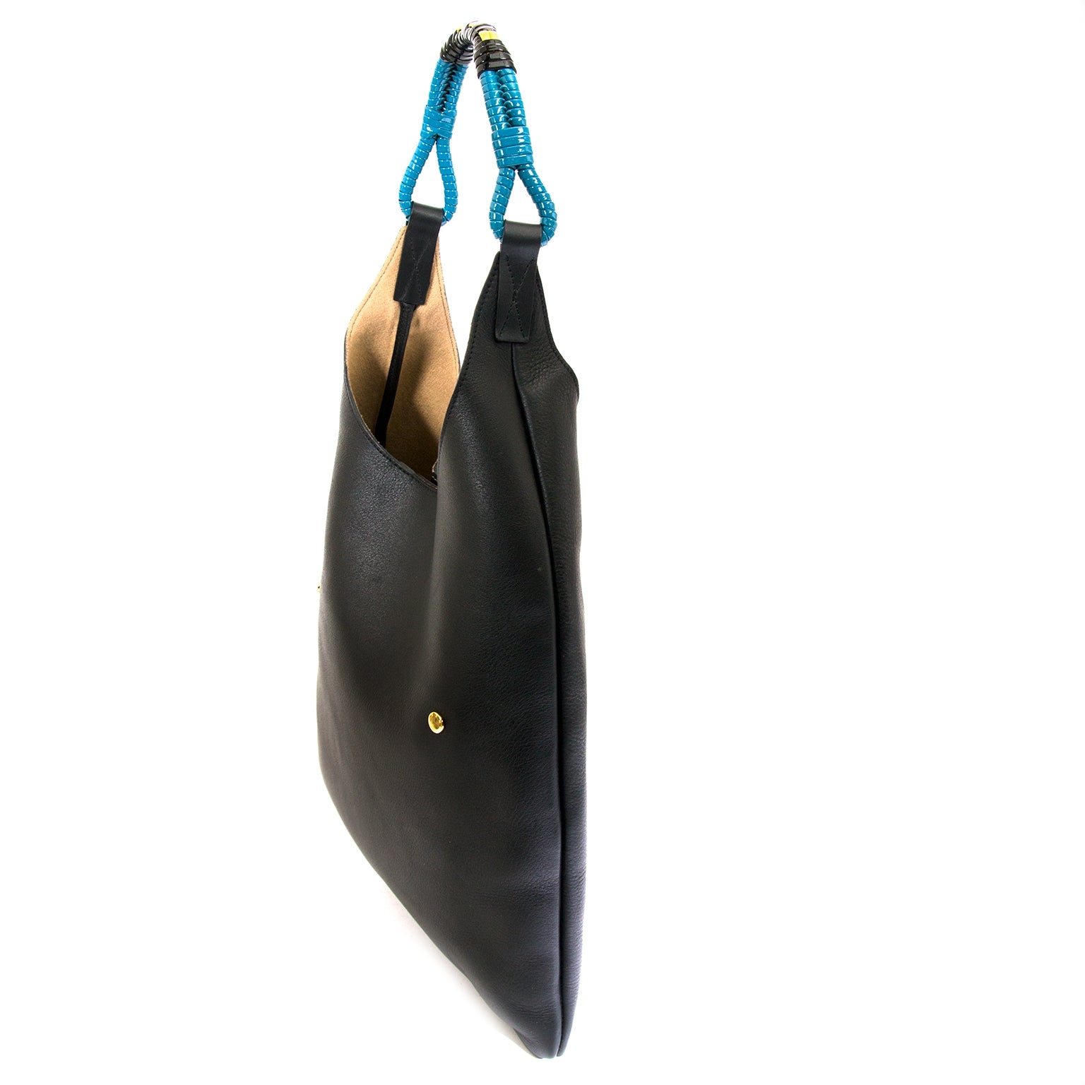 marni black leather tote bag now for sale at labellov vintage fashion webshop belgium