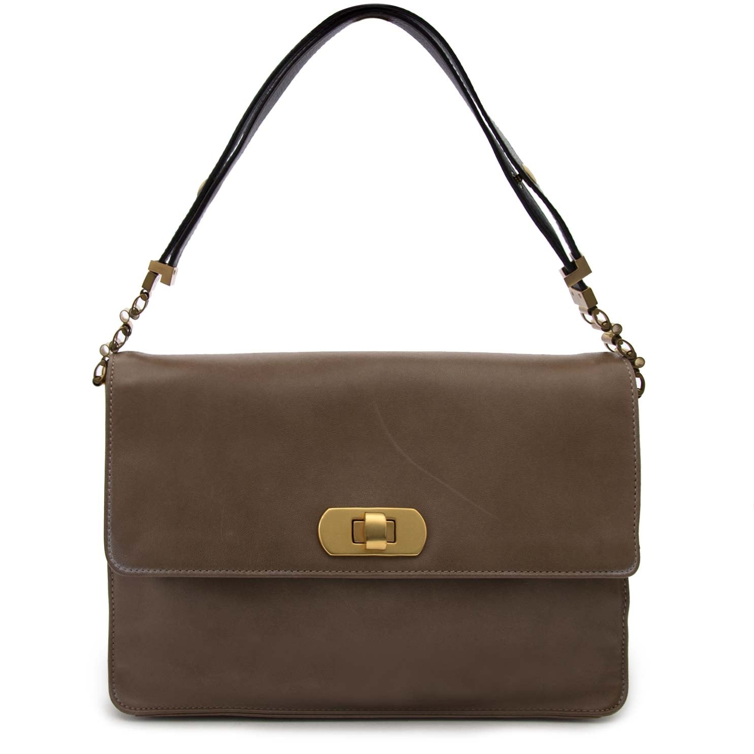 Marni Brown Leather Shoulder Bag