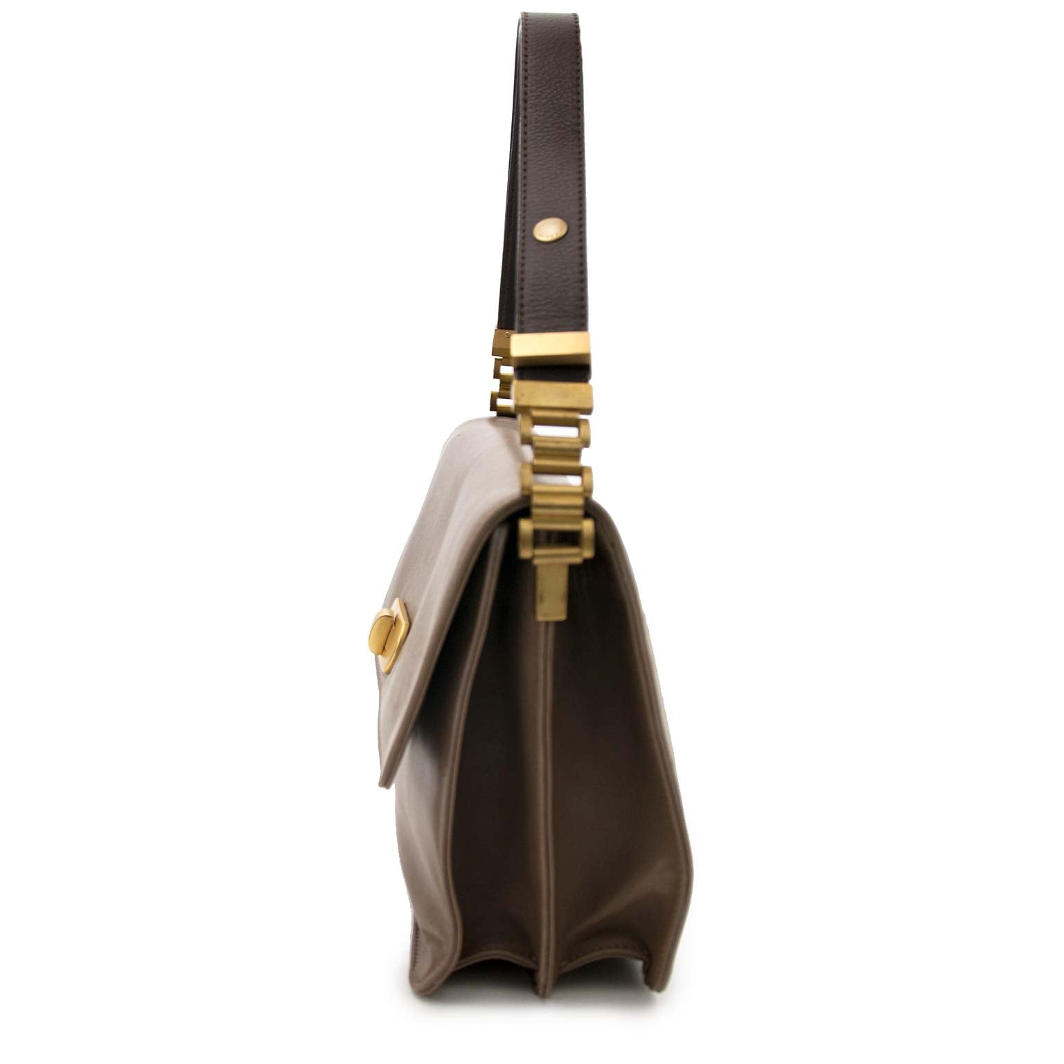 achetez en ligne Marni Brown Leather Shoulder Bag à un bon prix chez Labellov à Anvers, Belgique.