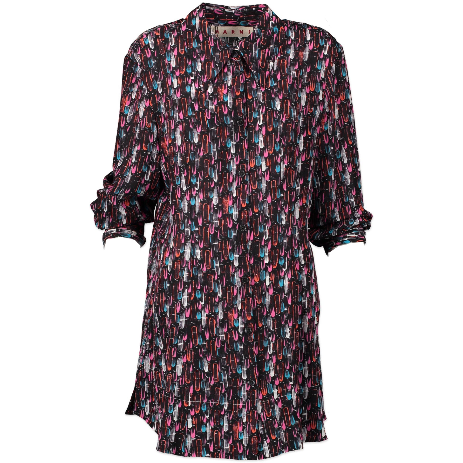 Marni Silk Paint Splatter Blouse - size IT46