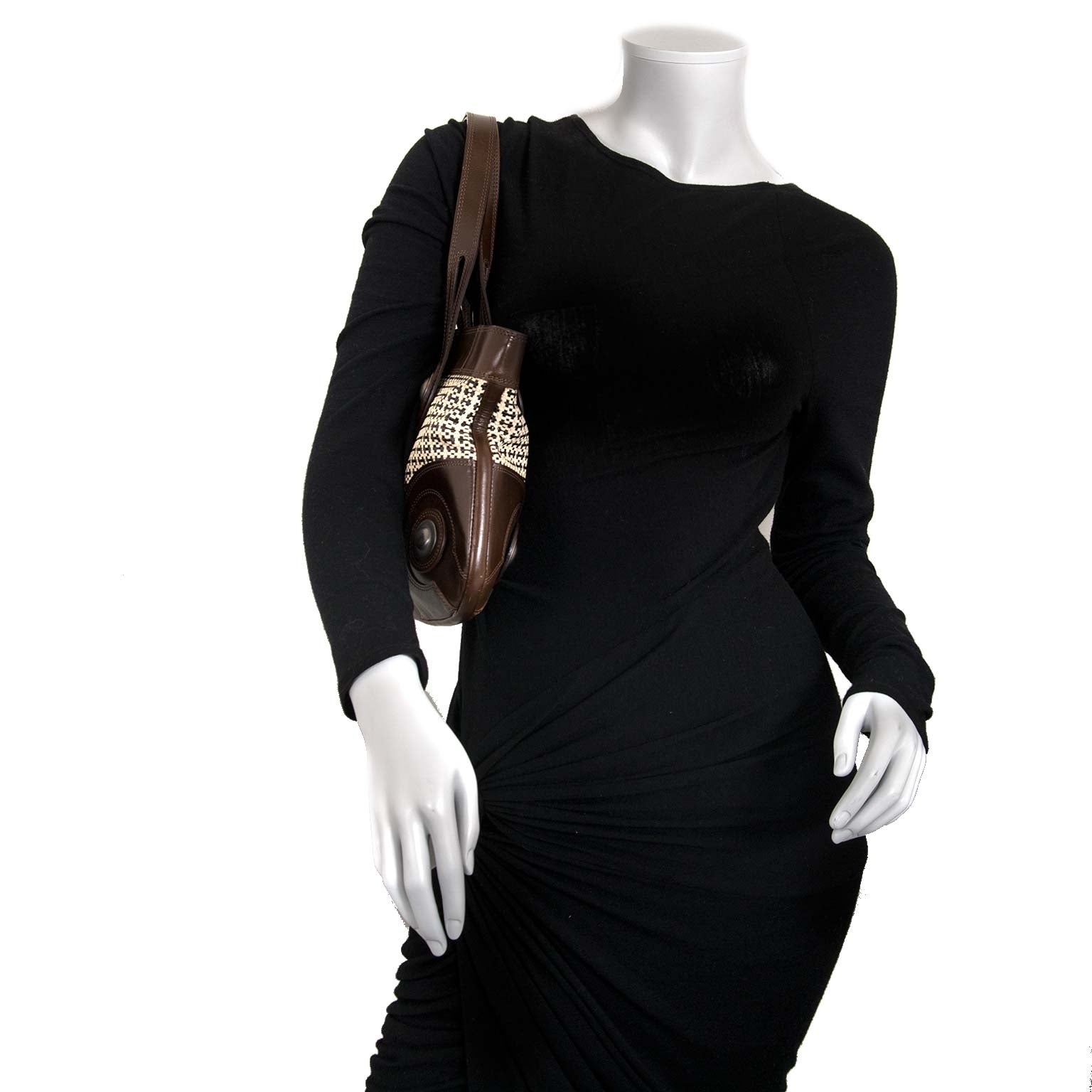 marni brown leather woven bag now for sale at labellov vintage fashion webshop belgium