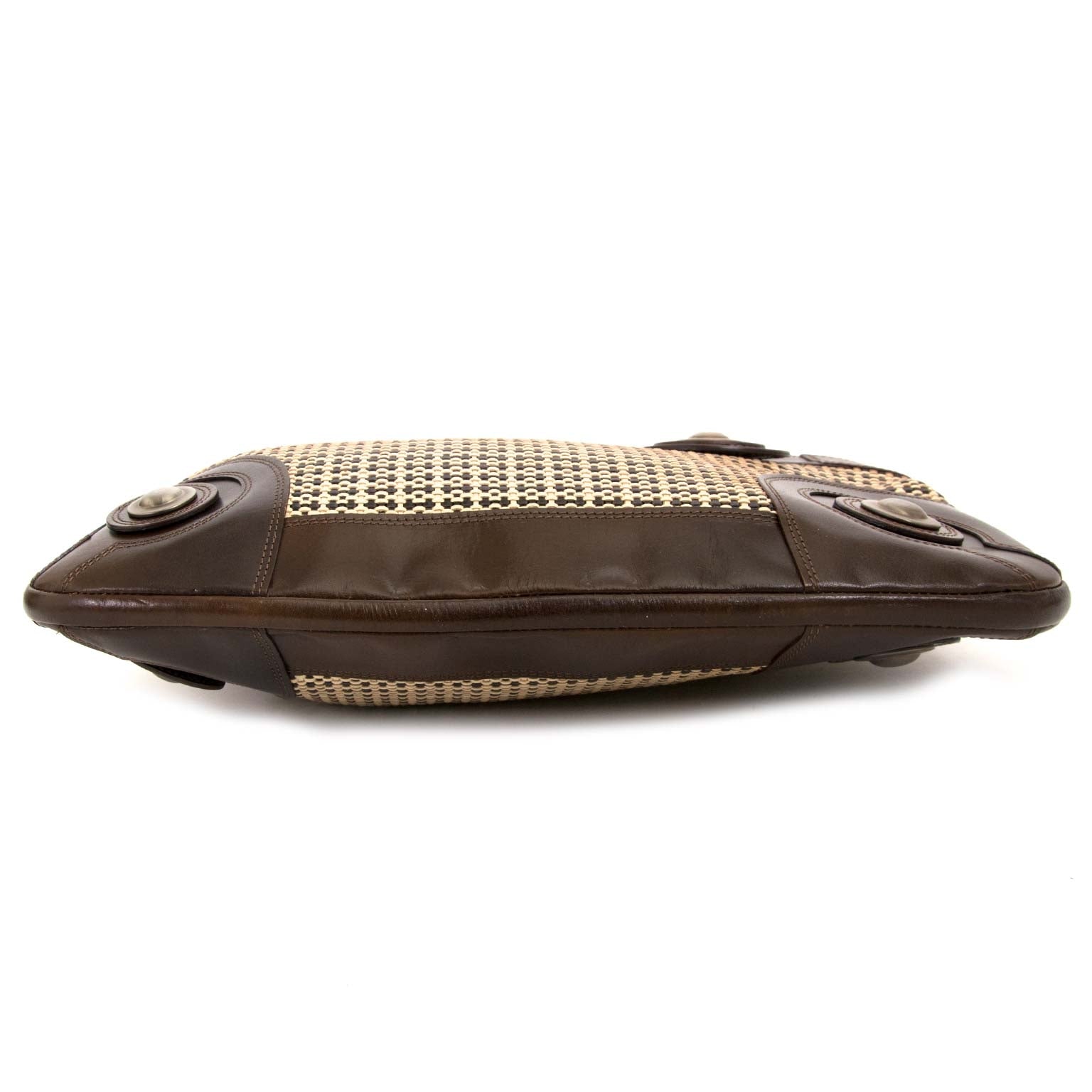 marni brown leather woven bag now for sale at labellov vintage fashion webshop belgium