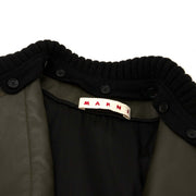 marni khaki leather coat now for sale at labellov vintage fashion webshop belgium