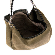 marni khaki suede shopping tote now for sale at labellov vintage fashion webshop belgium