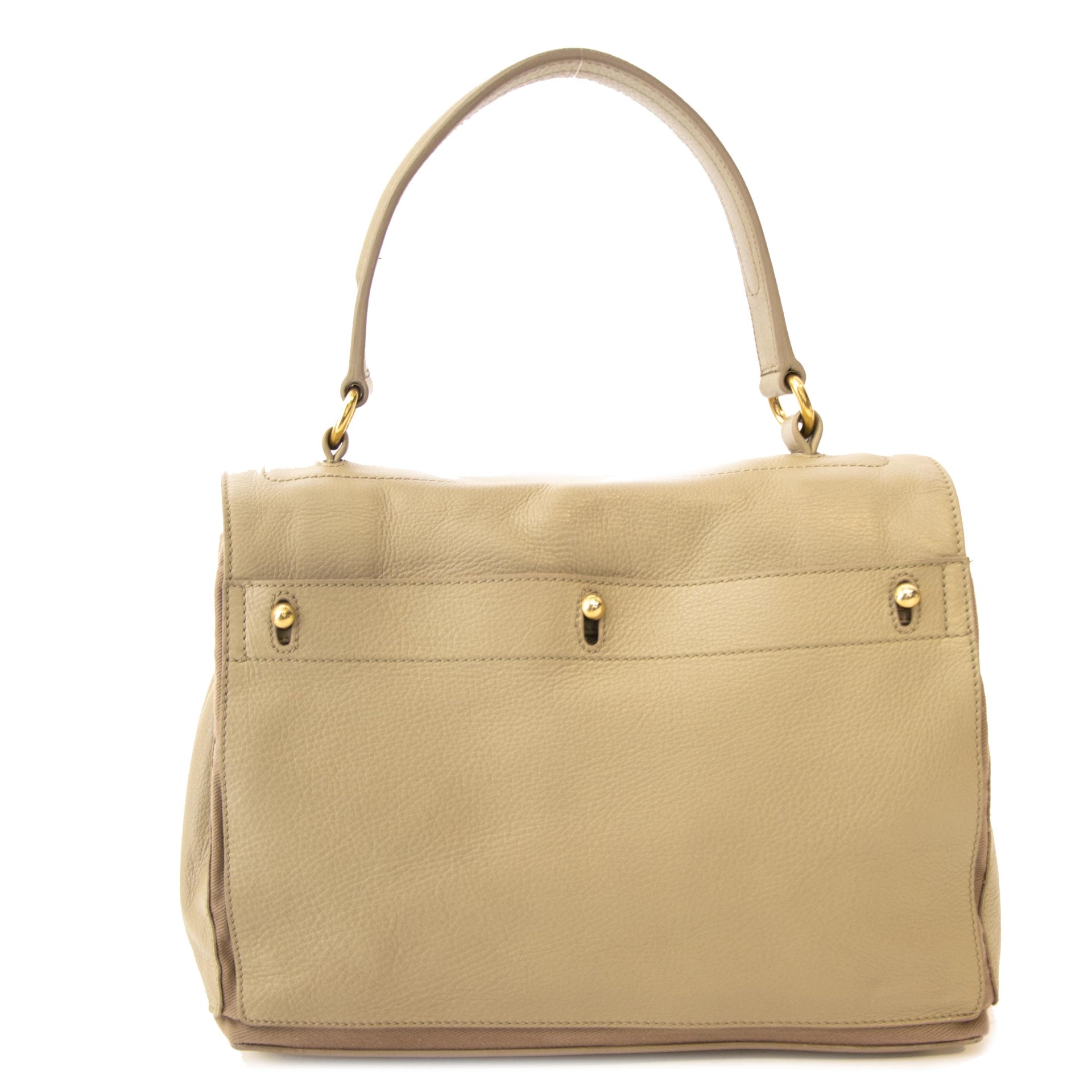 Yves Saint Laurent Muse Two Top Handle Bag in Beige