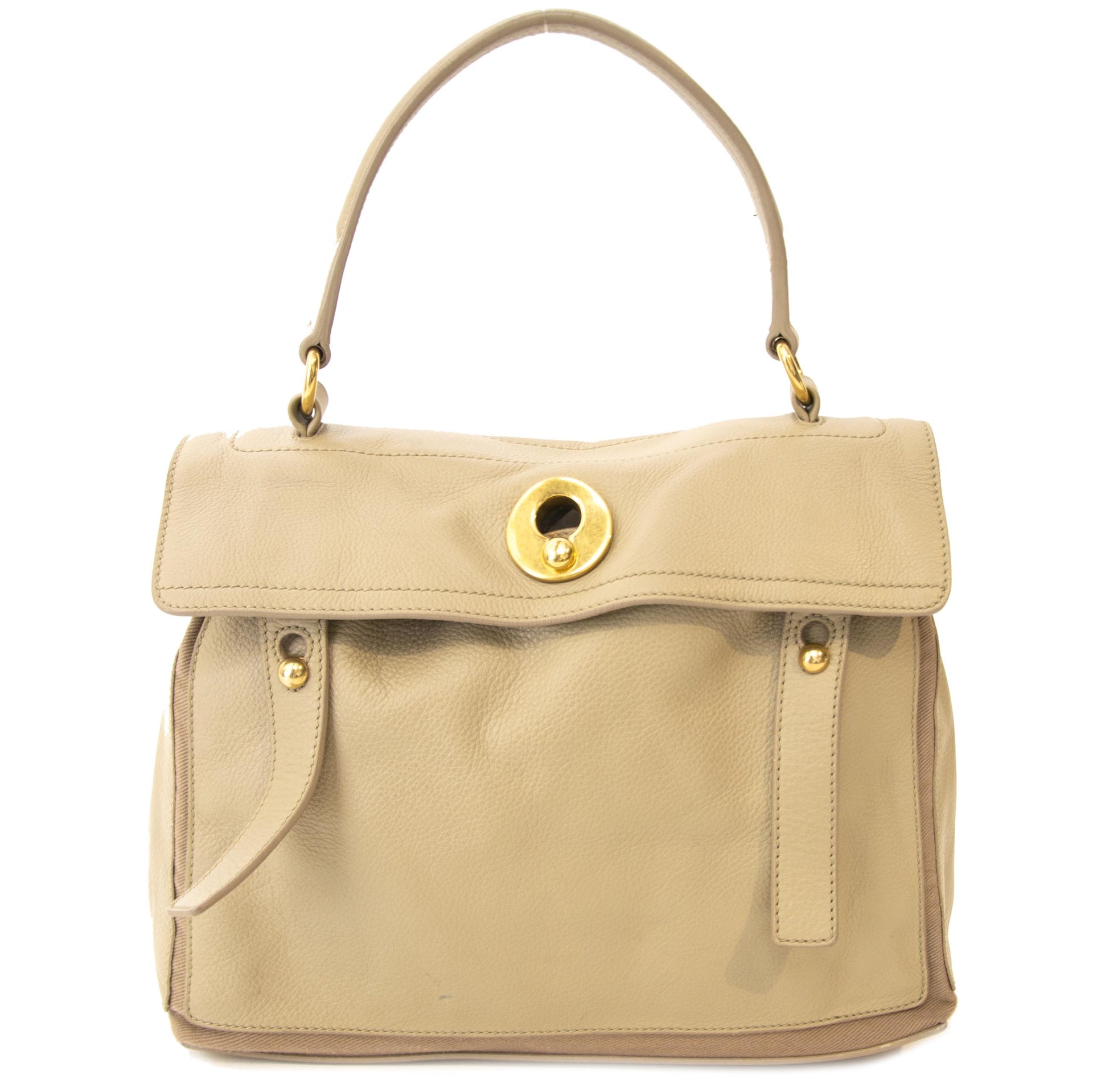 Yves Saint Laurent Muse Two Top Handle Bag in Beige