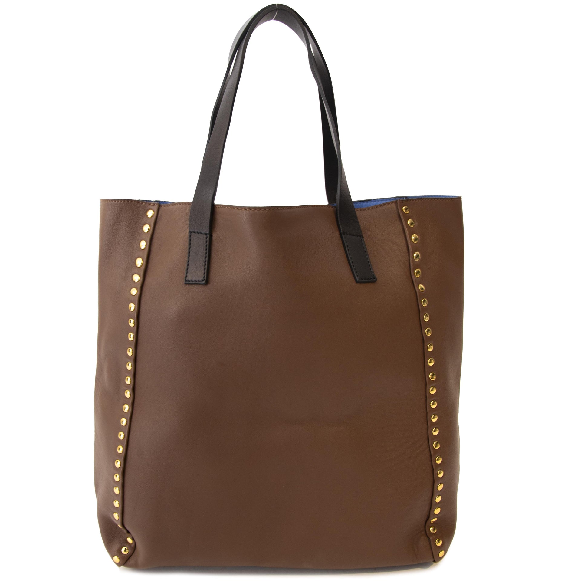 Vintage Marni Brown Studded Tote Bag at Labellov. Online webshop with designer handbags