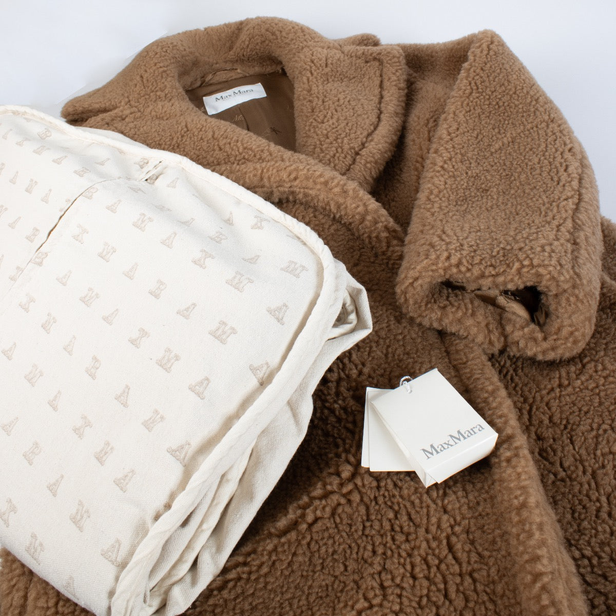 Max Mara Camel Teddy Coat - Size FR42