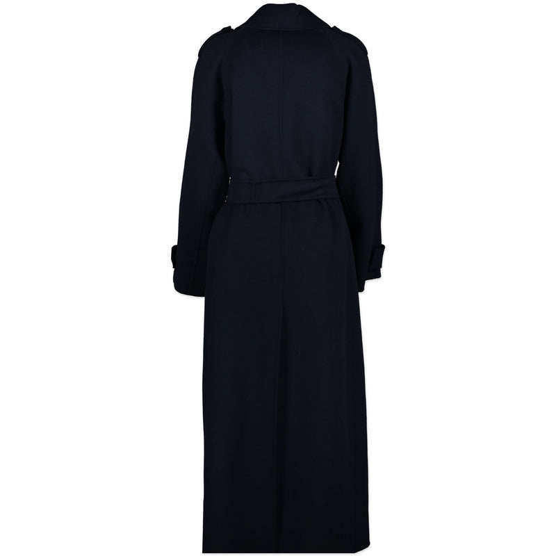 Buy secondhand authentic S Max Mara Blue Long Wool Coat - Size It 44 at the right price online safe and secure at labelLOV vintage webshop Antwerp Belgium