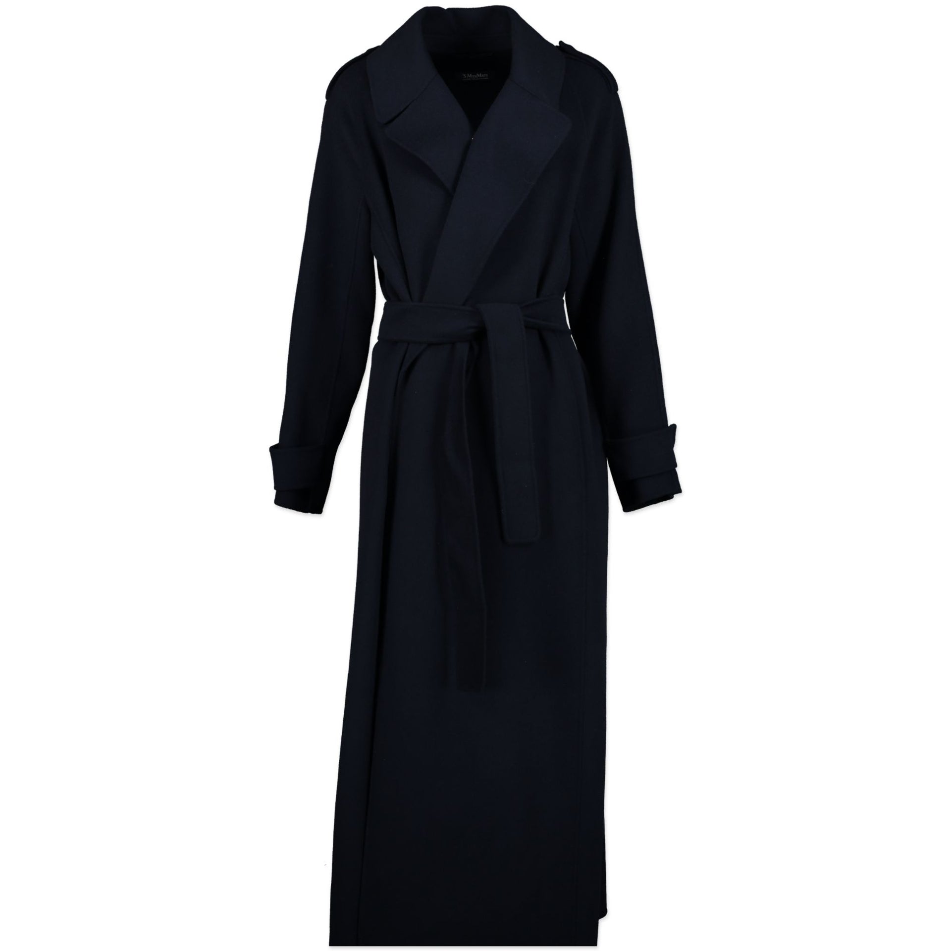 Koop tweedehands authentieke S max Mara Blue Long Wool Coat - Size It 44 and de juiste prijs online in alle veiligheid bij LabelLOV webshop Antwerpen België