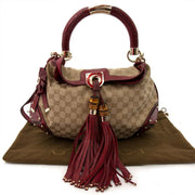 Gucci Limited Edition Monogram And Red Python Indy Bag