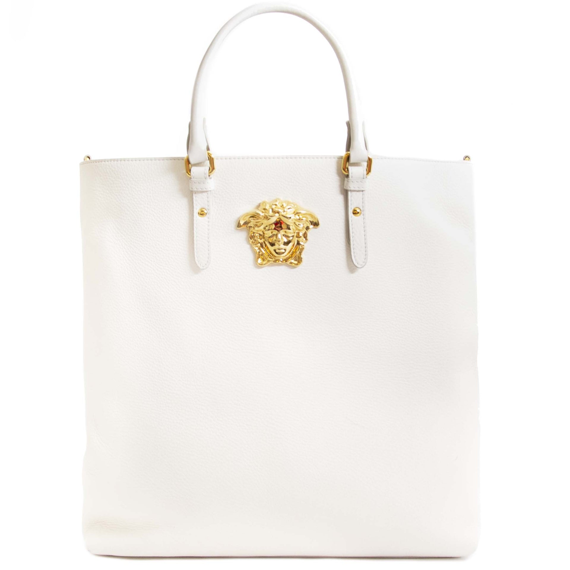 Versace White Medusa Palazzo Tote Bag at Labellov. Safe online shopping at a fair price