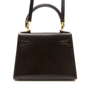 seconde main sac a main Very Rare Hermès Kelly Mini 20cm Dark Brown Boxcalf meilleur prix