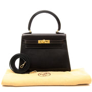 comme neuf sac a main Very Rare Hermès Kelly Mini 20cm Dark Brown Boxcalf