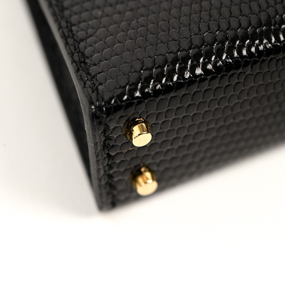 Charm Hermès Micro Mini Kelly Twilly Lézard Noir GHW