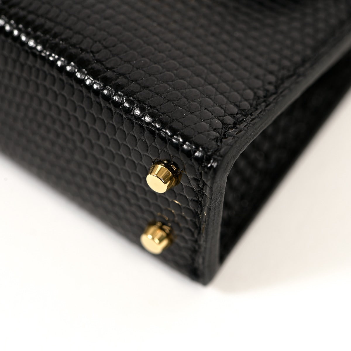 Charm Hermès Micro Mini Kelly Twilly Lézard Noir GHW