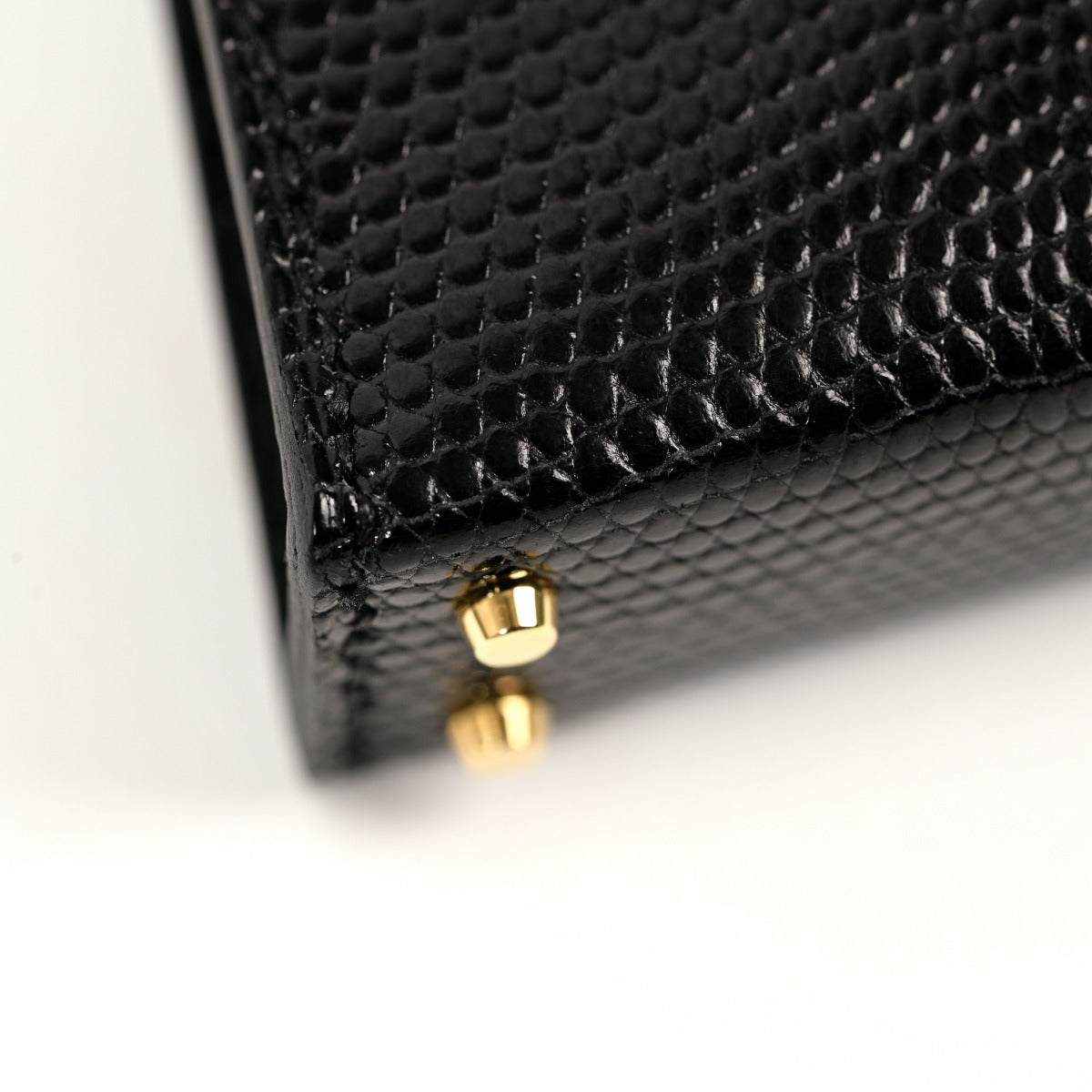 Charm Hermès Micro Mini Kelly Twilly Lézard Noir GHW