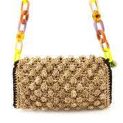 M Missoni Raffia and Acetate Bag