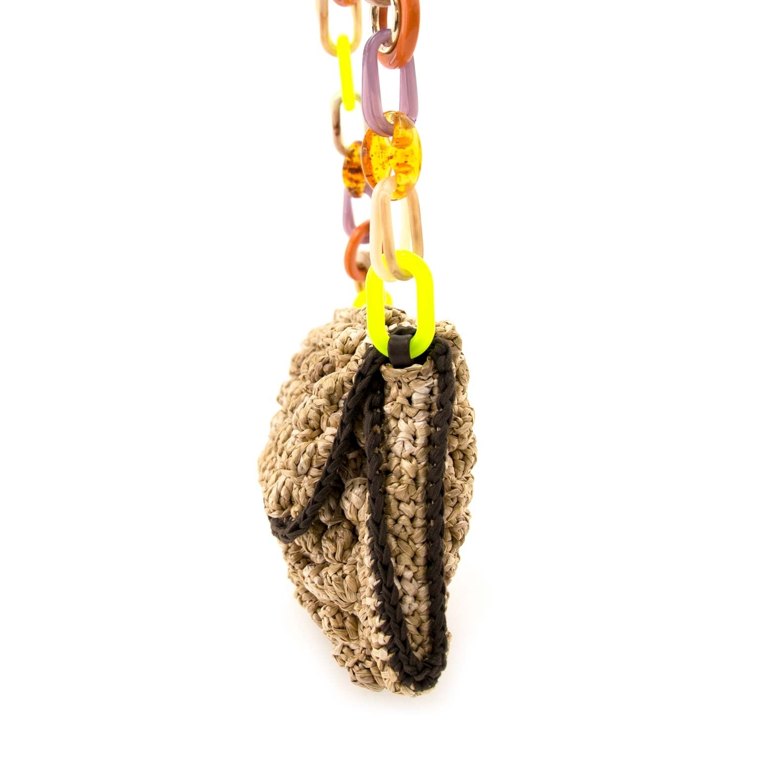 M Missoni tas van raffia en acetaat