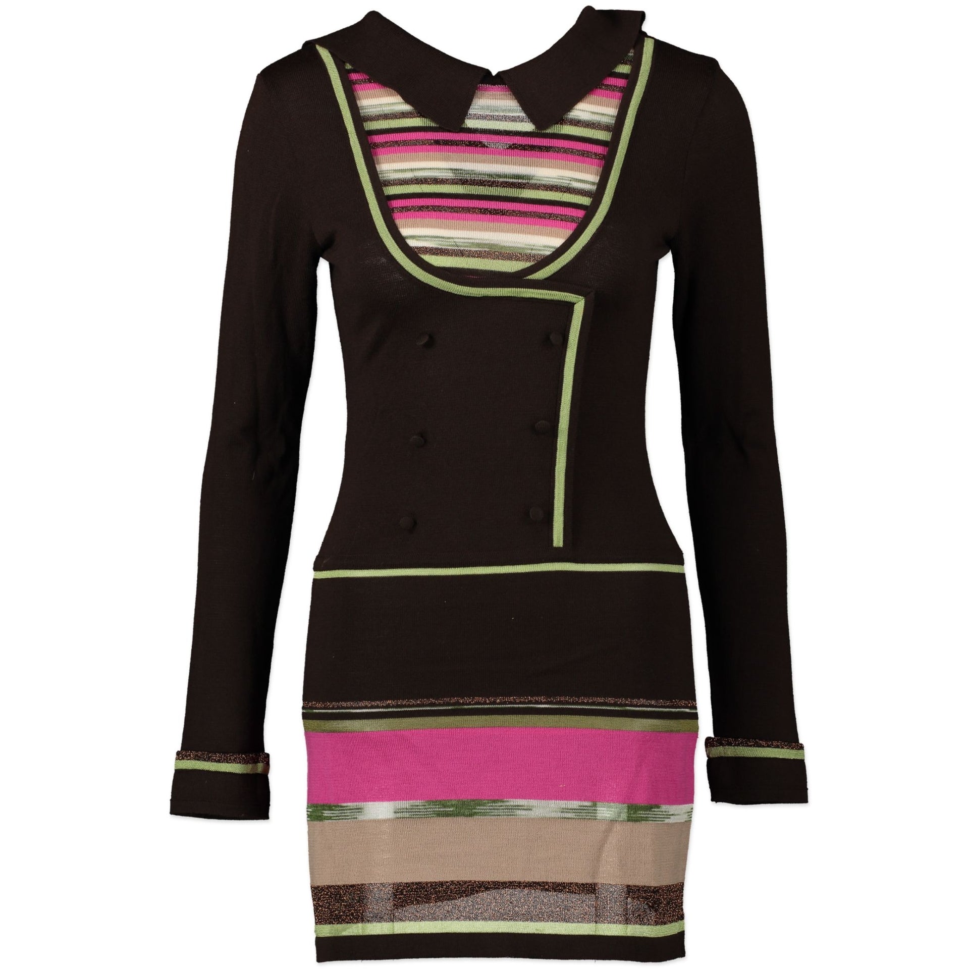Buy this authentic second-hand vintage Missoni Knitted Striped Dress at online webshop LabelLOV. S