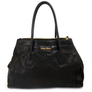 miu miu black leder schoudertas nu te koop bij labellov vintage webshop belgië