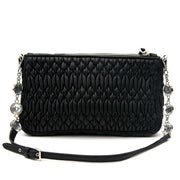 Miu Miu Black Matelassé Leather Shoulderbag shop safe online secondhand