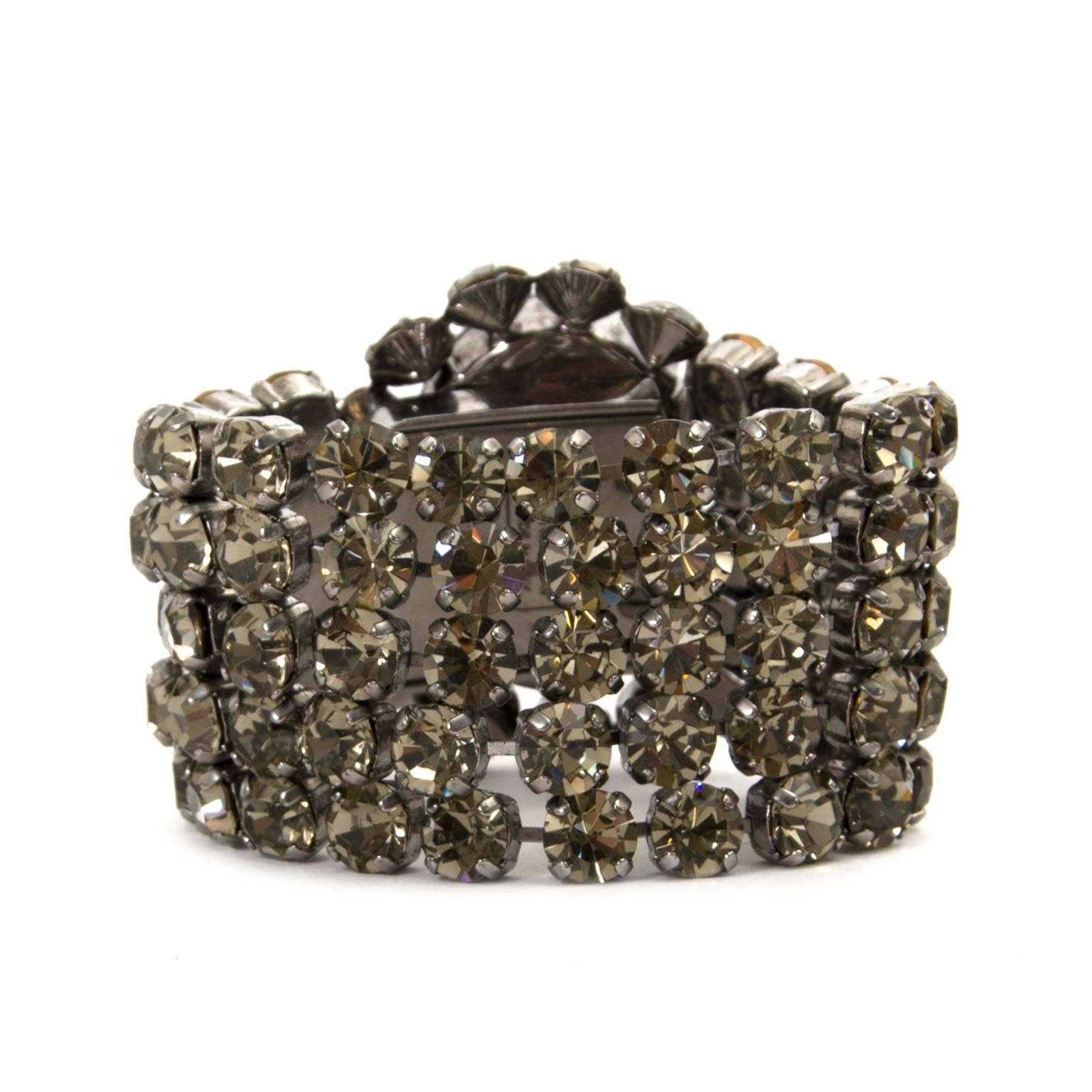buy miu miu silver swarovski embellished bracelets now online at labellov vintage fashion webshop belgium
