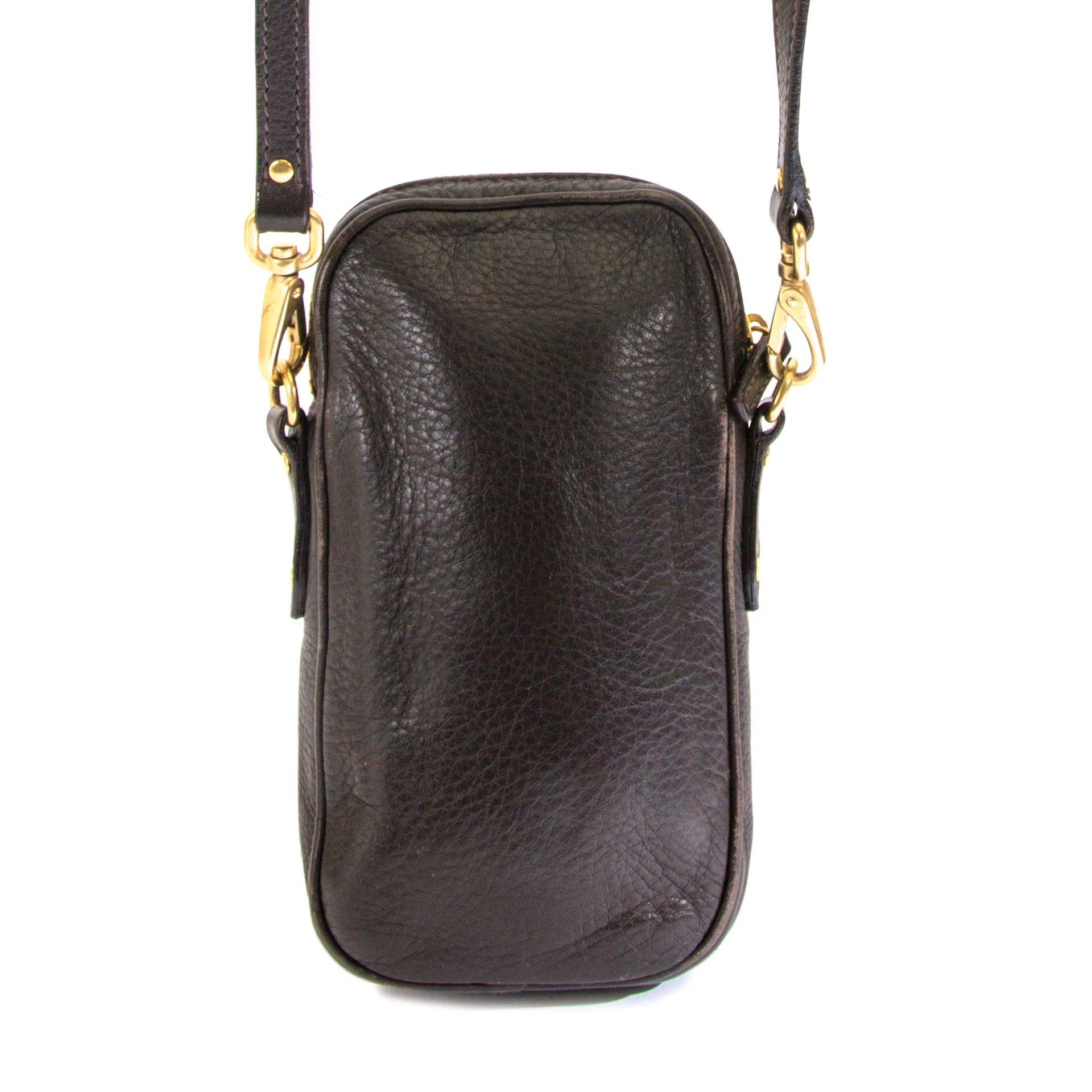 Miu Miu Dark Brown Mini Shoulder Bag now for sale at labellov vintage fashion webshop belgium